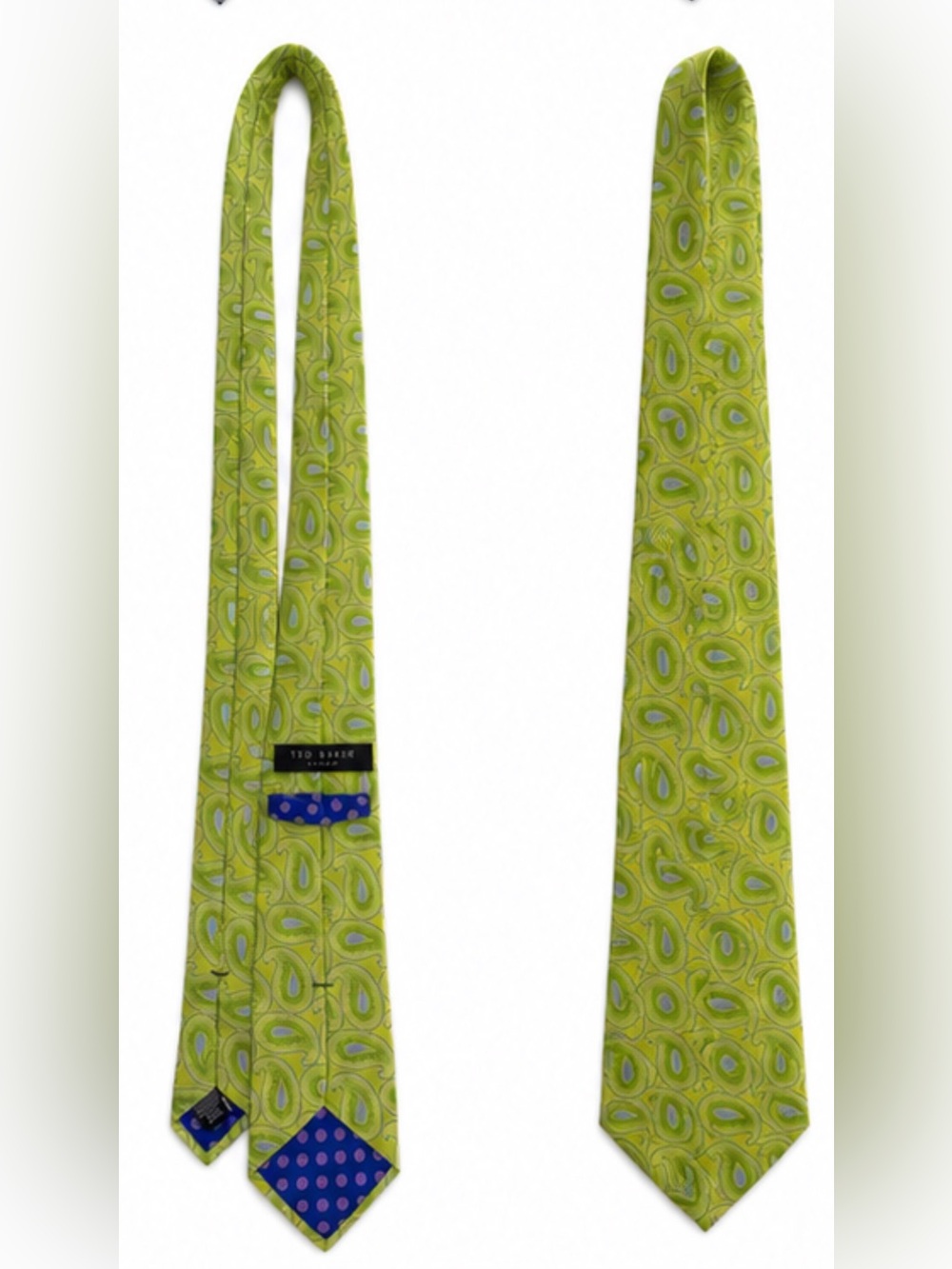 Ted Baker Men's Lime Paisley Silk Tie